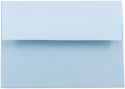 נייר ריבה A7 מעטפות הזמנה פרימיום - 5 1/4 x 7 1/4 - פסטל כחול תינוק - 50/חבילה
