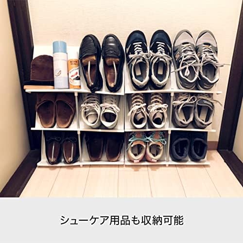 אחסון נעליים כמו זה, 3 שכבות, רוחב 17.7 עומק 6.9 גובה 23.8 אינץ', לבן, תוצרת יפן, אחסון אתחול קצר, חיסכון במקום,