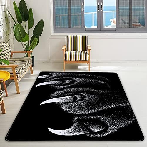 זוחל שטיח מקורה משחק כפה עם טופר שחור לסלון חדר שינה חינוכי חינוך חינוכי שטיחים שטיחים 80x58in
