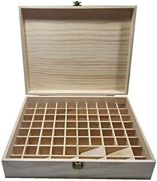 Seewoode AG205 74 חריץ תיבת שמן אתרי קופסא אחסון מעץ מחזיק ל 74 בקבוקים קופסאות מתנה לשטח שמן שמן חיסכון