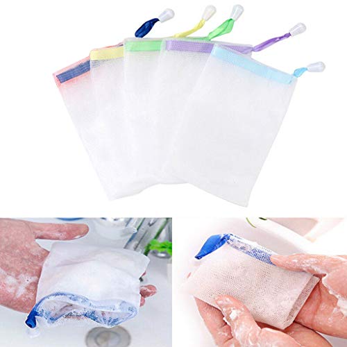 קרח רולים פנים שקיות אמבטיה מחזיק תיק 5 יחידות שק סבון רשת שקיות יצרנית נטו קצף יופי כלים ק 6-3