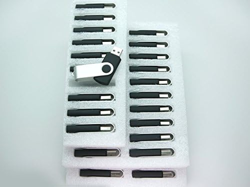 כונן הבזק של 50 ג'יגה -בייט - חבילה בתפזורת - USB 2.0 עיצוב מסתובב בשחור