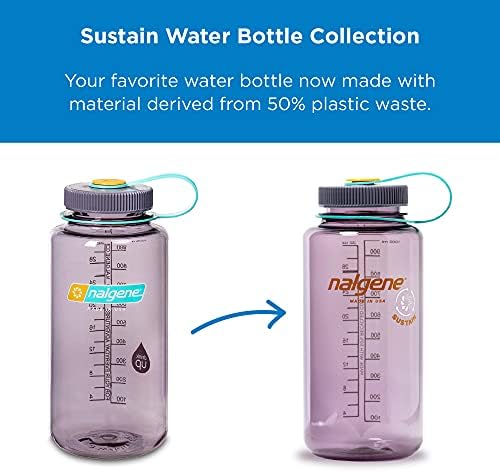 Nalgene Tritan פה רחב בקבוק מים ללא BPA, רימון, 32 גרם