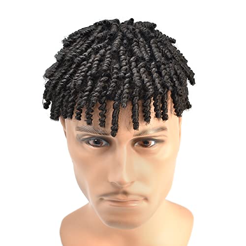 לירי שיער האפרו קינקי טוויסט סרוגה צמות שיער לגברים שחורים אפריקאי אמריקאי שיער טבעי מערכת תחליפים