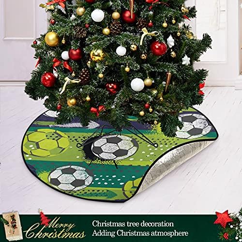 כדור כדורגל עץ חג המולד מחצלת עץ אטום למים שטיח מחצלת מגש מתחת לאביזר עץ חג המולד לקישוט חג המולד