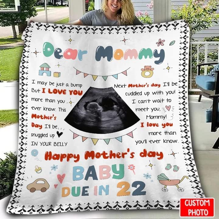 שמיכה של אמא יקרה מתינוקת עולה ב 22 אולטרסאונד סונוגרמה בהתאמה אישית אמא של אמא להיות מתנה שמיכה לשמיכות