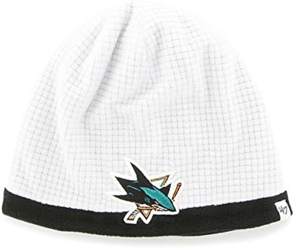 '47 NHL לילד/לילד ניצן שרוול כובע כפה כפוף - נוער NHL סרוג גולגולת כובע חורף