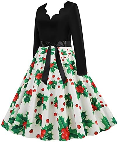 שמלת חג המולד לנשים שנות החמישים של המאה העשרים וינטג