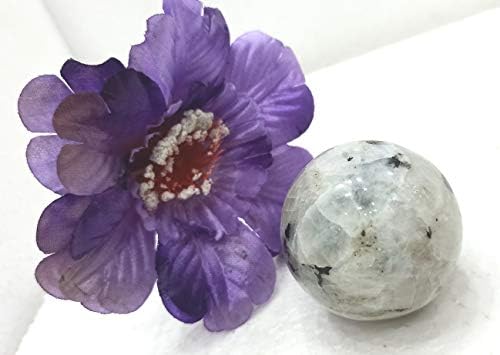 סיטונלגמוס טבעי קשת לבן אבן ירח 50-55 ממ כדור כדור כדור חן אבן+ מגולף יד מגולף מזבח ריפוי מסירות פוקוס