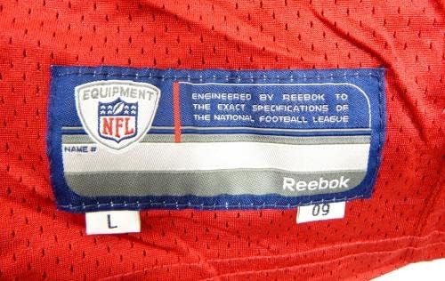 2009 משחק סן פרנסיסקו 49ers 2 נעשה שימוש בג'רזי תרגול אדום L DP33900 - משחק NFL לא חתום בשימוש בגופיות