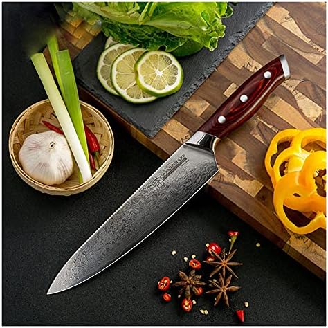 סט סכין Gond 2 יחידות סכינים מטבח דמשק שף סנטוקו סכין יפני דמשק סכין נירוסטה סכין קופסת מתנה