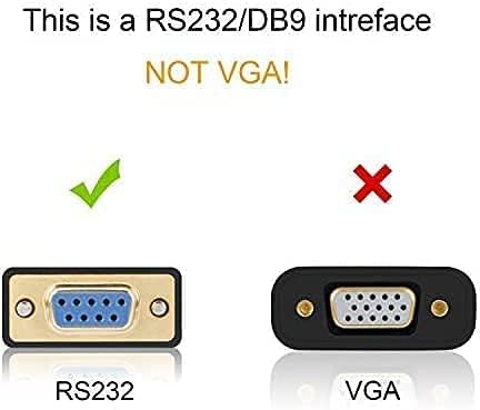 צרור כבלים - 2 פריטים 3.3ft USB עד RS232 כבל זכר סידורי + 6.6ft USB ל- RS232 מתאם נקבה עם שבב PL2303 פורה, עבור