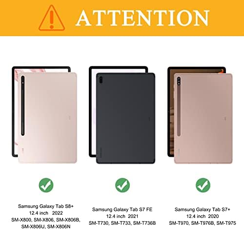 Caszone Samsung Galaxy Tab S8 Plus Case 2022 3 שכבה מחוספסת כיסוי אטום הלם עבור Tab S7 Fe/S7 פלוס