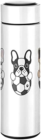 קטאקו כלב חמוד כדורגל כדורגל בקבוק מים מבודדים 16 גרם בקבוק תרמוס פלדה אל חלד לשתיית מי קפה כוס
