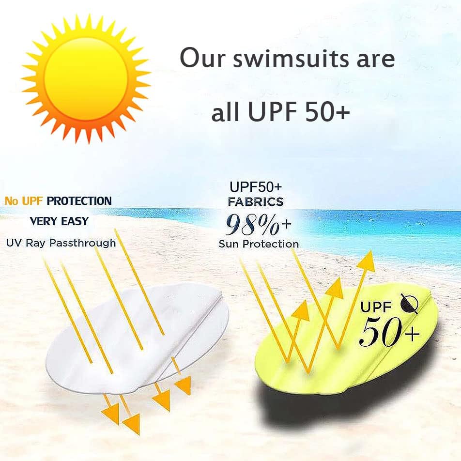 Nytabbe פעוטות בנות שרוול ארוך שומר פזיז בגד ים עם הגנת השמש של UPF 50+ שינויים דיאפר קלים