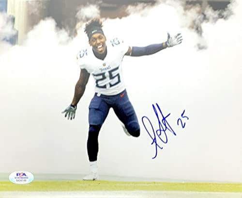 אדורי 'ג'קסון חתום 8x10 צילום טיטאנים NFL PSA 9A94149 - תמונות NFL עם חתימה