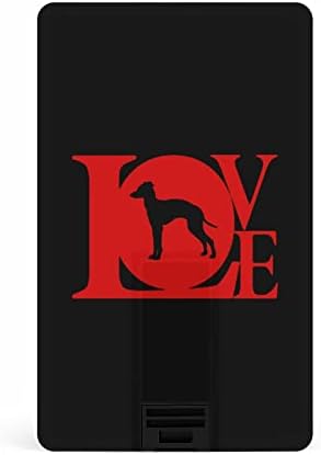 איטלקי Greyhound Love Dog USB 2.0 Hlash-Handrives Memory Stick Stake צורת כרטיס אשראי