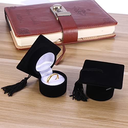 קופסאות תכשיטים מתנה של Bootoyard 2 PCS סיום תכשיטים קופסת תכשיטים שחור דוקטורט כובע שרשרת קופסת