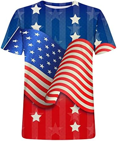 חולצות דגל אמריקאיות שלמות לגברים בגדול וגבוה 4 ביולי חולצות T