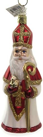 Inge-Glas Regal St. Nicholas התפוח הזהב 10140S020 IGM קישוט לחג המולד זכוכית גרמנית