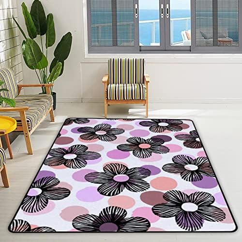 זוחל שטיח מקורה משחק מחצלת פרחים מופשטים לסלון חדר שינה חינוכי משתלת רצפה שטיח שטיח 72x48 אינץ '