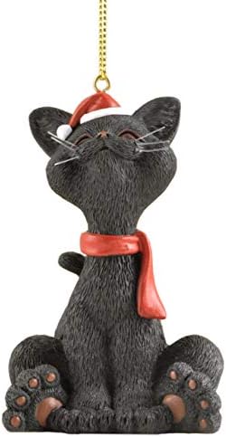 JFSM INC. חתול כתום חתול קישוט לחג המולד פלטורין לחופשה אספנות - אוסף חתולים שמח - מתנות חובבי חתולים לנשים,