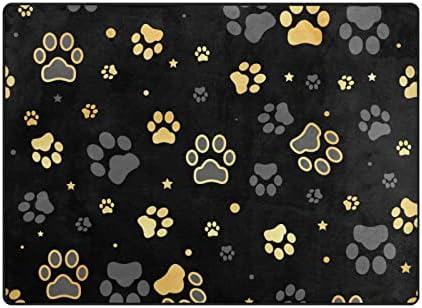 Baxiej שטיחים גדולים של שטיחי אזור רך כלב זהב כוכב כוכב הדפסת משתלת פליימת שטיחים מחצלת לילדים חדר משחק