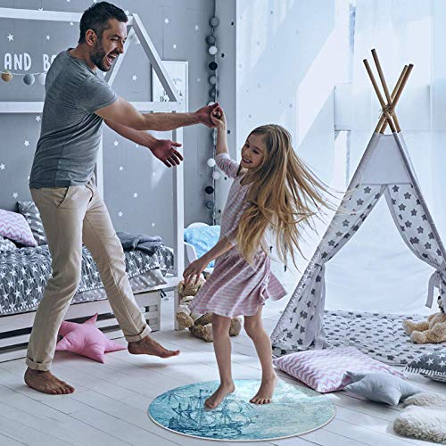 ספינת שיט של מפת אמנות, שולחנות ללא החלקה 23.6 שטיחים שטיחים שטיחים שטיחים לילדים לחדר שינה חדר שינה חדר משחק