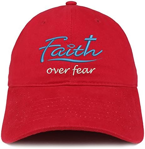 טרנדי הלבשה חנות אמונה מעל פחד רקום מוברש כותנה אבא כובע כדור כובע