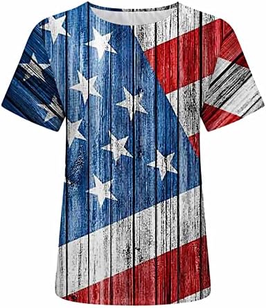 4 ביולי חולצות לנשים יום העצמאות יום עצמאות פטריוטי חולצת טשט