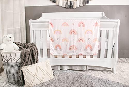 טוטס טוטס שמיכה לתינוקות מינקי - קשתות מושתקות, 40 x 29 אינץ 'אפרסק
