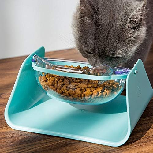 חתול האכלת השקיה ספקי-1 יחידות מתכוונן שקוף כלב חתול פלסטיק קערת גור חתולים מזון איטי מזין חיות מחמד-בית לחיות