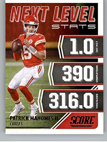 Patrick Mahomes II 2021 ציון סטטיסטיקות ברמה הבאה 2 ננומטר+ -MT+ NFL Pobut Football ראשי כדורגל