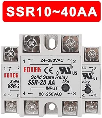 SSR -10AA 25AA 40AA בקרת AC AC AC SSR מעטפת לבנה שלב יחיד ממסר מצב מוצק 24 ~ 380VAC עד 80 ~ 250VAC