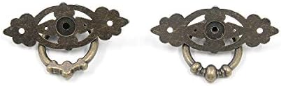 GEESATIS 6 PCS ברונזה טון שידה וינטג 'מושך טבעת ארונות טבעת משיכה ידית משיכה עתיקה ידיות משיכה עם ברגי