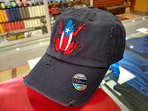 כובעי Puerto Rico Snapback כובעי וינטג 'לוגו רקום תלת מימד