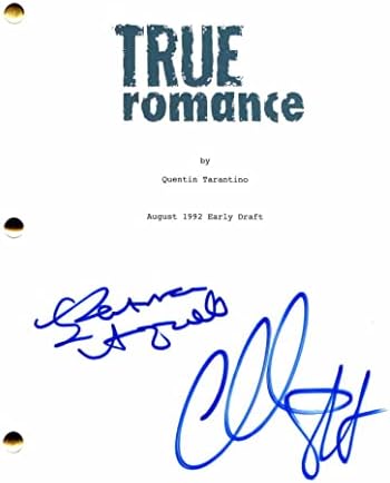 Patricia Arquette & Christian Slater Cast חתמו על חתימה חתימה רומנטיקה אמיתית תסריט סרטים מלא - Medium,