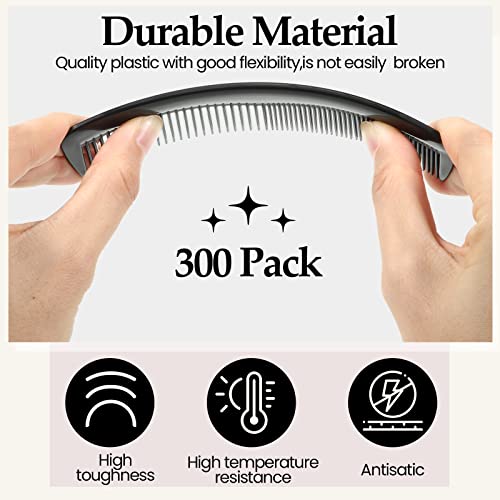 300 חתיכות שיער קומבס בתפזורת סטיילינג מסרק סט לנשים גברים לשימוש חוזר כיס קטן פלסטיק מסרק בסדר
