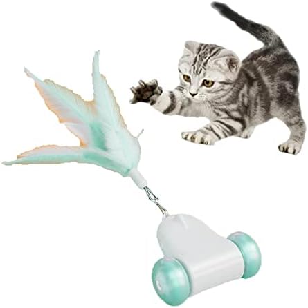 צעצוע חידות חתולים - צעצועי חתול אלקטרוניים מופעלים עם תנועה עם אור LED לחתולים מקורה, קיטי,