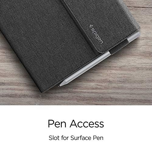 Spigen Stand Folio מיועד למשטח Microsoft Go 3 Case / Surface Go 2 Case / Surface Go Case עם מחזיק עט - אפור פחם