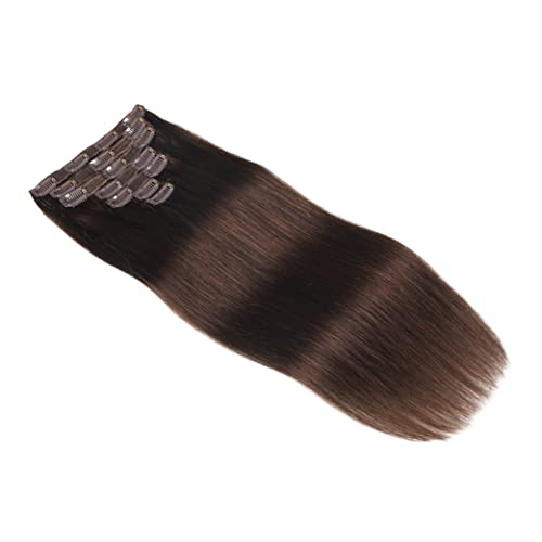 אור חום קליפ שיער הרחבות אמיתי שיער טבעי לנשים ברזילאי ישר שיער 7 יחידות 120 גרם רמי שיער טבעי עבה משיי