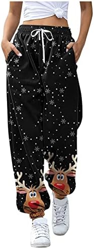 מכנסי טרנינג חג המולד של נשים xxbr סינץ 'תחתון מצחיק חג המולד גרפי מותניים גבוהות ספורט ספורט מכנסי טרקלין