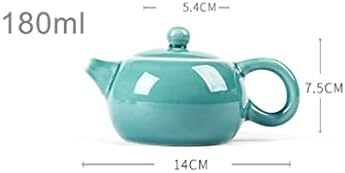 SDFGH זיגוג צבעוני עיצוב סיר תה תה SETSCHINA אדום קומקום אדום חרסינה מתנות תות תה של זיגוג