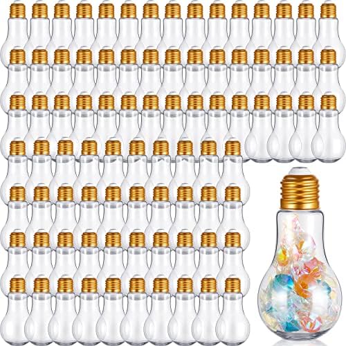 נואנן 144 חתיכות ברור למילוי פלסטיק נורות צנצנות 3.38 עוז / 100 מיליליטר פלסטיק שקוף בקבוק הנורה