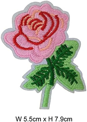 כלוריז 2 חבילה טלאי צבעוני ורוד פרח יפהפה ברזל רקום על טלאים מתנה ליום האם