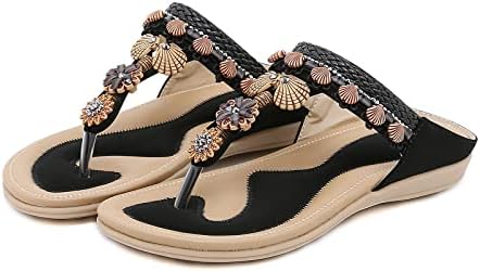 סנדלי Envez לנשים החלקה מזדמנת על מחפשות משקעי נעליות קיץ אנטי החלקה נעלי הליכה כפכפים כפכפים כפכפים סנדלים