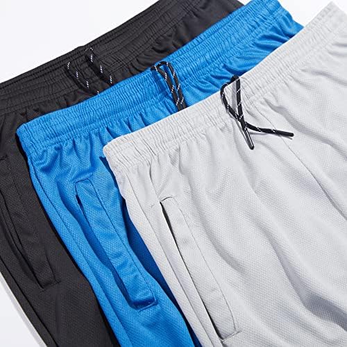 3 חבילה: רשת טכנולוגית גברים פעילה ספורטיבית מזדמנת מכנסי טרנינג עם כיסים