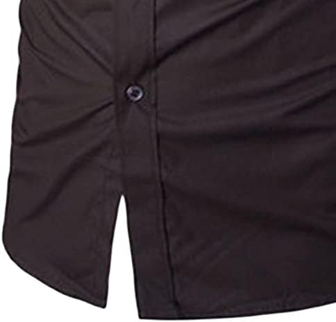 Dgkaxiyahm ג'וקר ג'וקר מזדמן קליל חולצה עם שרוולים ארוכים צבע אחיד