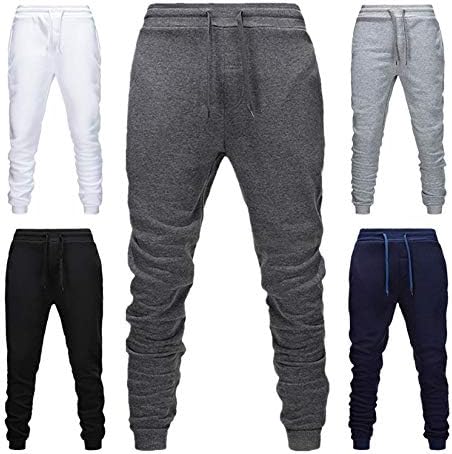 מכנסי טרנינג ג'וג'ר ג'וג'ר מזדמנים של Andongnywell מכנסיים רצים בסיסיים מותניים אלסטיים עם מכנסיים בכיסים
