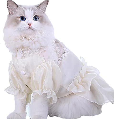 בגדי חתול קיץ אפוט שמלות מחמד פרחוניות חצאית חצאית נושמת לבוש וינטג 'עם הצמד לספינקס Ragdoll Teddy